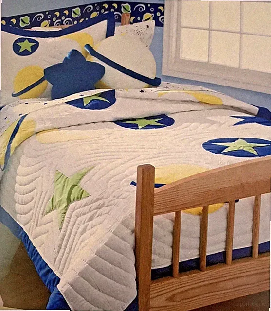 MOON STAR GALAXY FULL/QUEEN THEME KIDS ROOM QUILT SET with PILLOWCASES NEW LOT