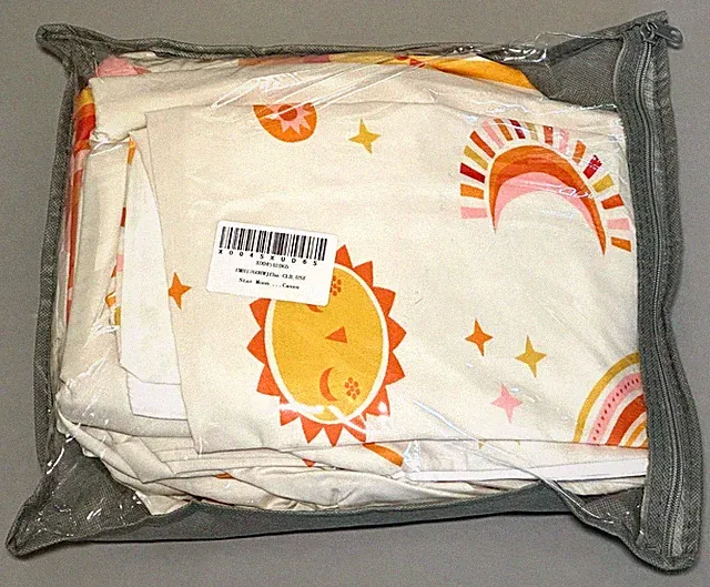 New Kids Unisex Stars Moons And Sun Bed Sheet Set - Full Size - 100% Polyester