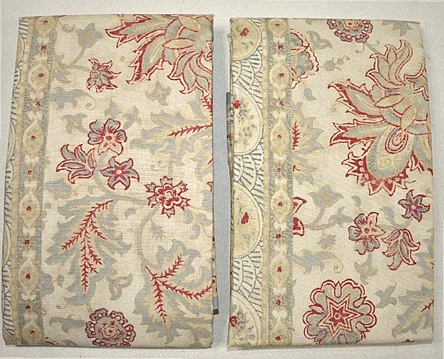 Ralph Lauren Half Moon Bay Phoebe King Pillow Shams Set of 2 NWOT Blue Red Ivory