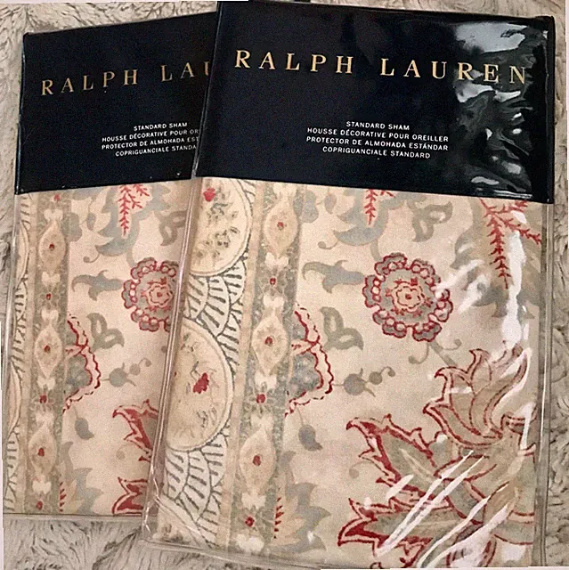 RALPH LAUREN HALF MOON BAY PHOEBE PAIR OF STANDARD SHAMS