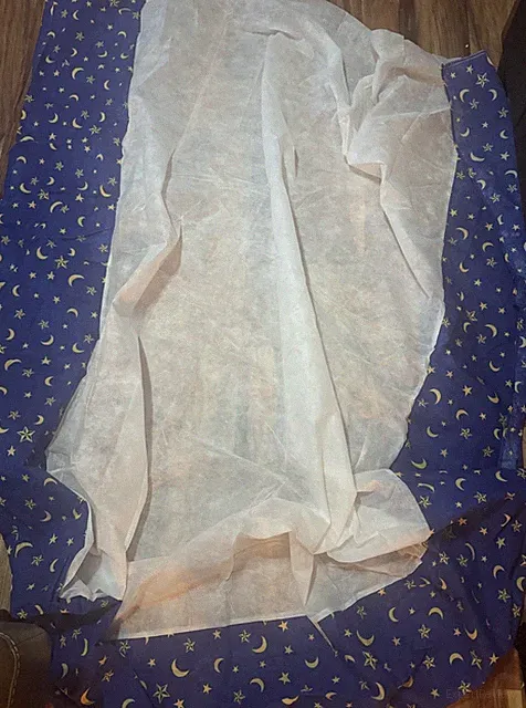 Vintage 90s Springs Celestial Sun Moon Bed Skirt FULL DOUBLE Made In USA