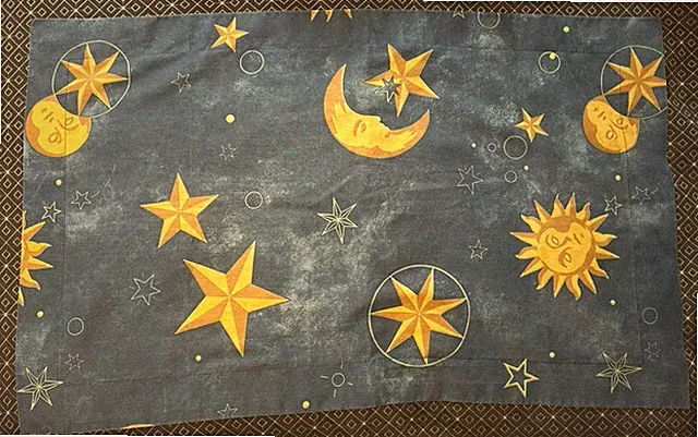 Vintage Springs Celestial Sun Moon Stars Pillowcase Blue Gold Rare 90s Y2K KING