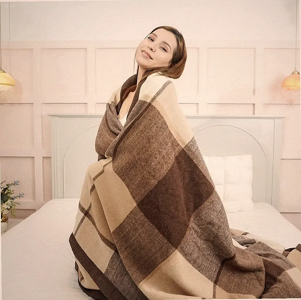 YOUR MOON 100% Australian Pure Merino Organic Wool Twin Size 90x66 Blanket NEW